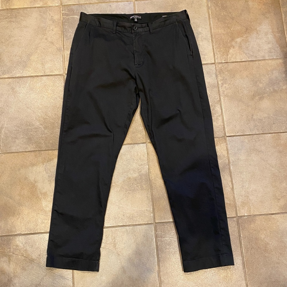 J crew mens black pants 34